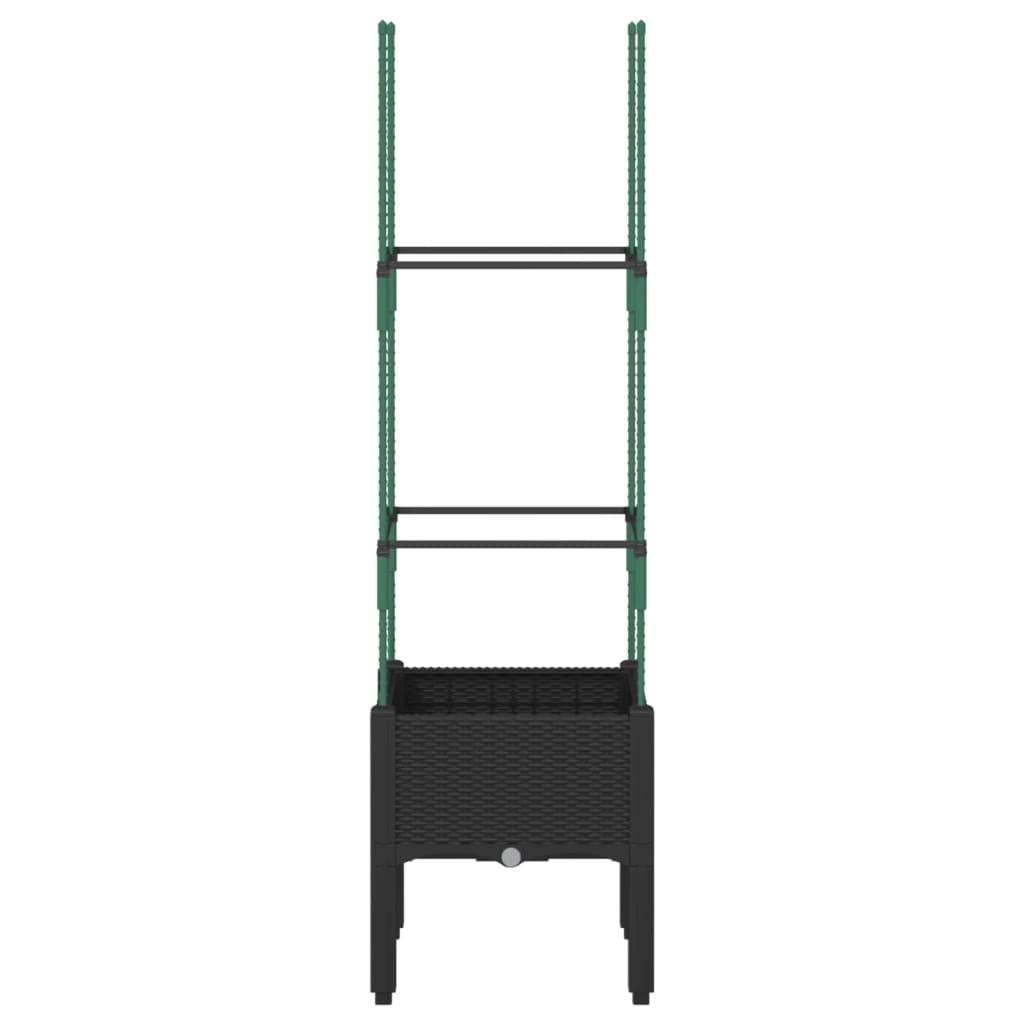 plantekasse med espalier 40x40x142,5 cm PP sort