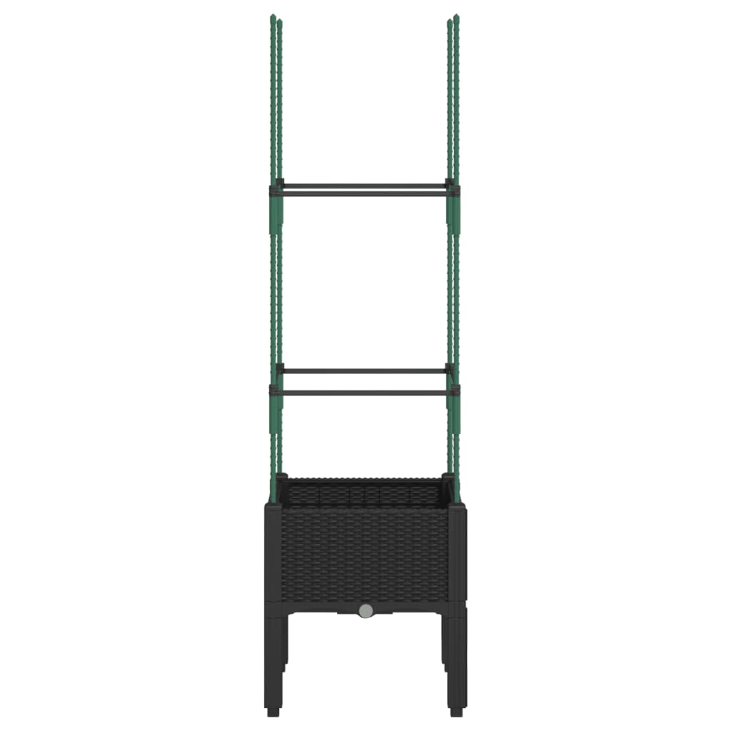 plantekasse med espalier 40x40x142,5 cm PP sort