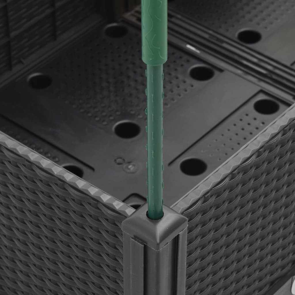 plantekasse med espalier 40x40x142,5 cm PP sort