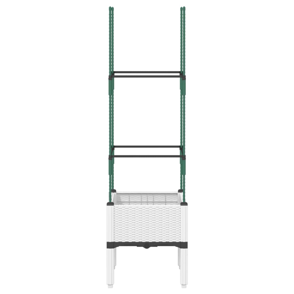 plantekasse med espalier 40x40x142,5 cm PP hvid