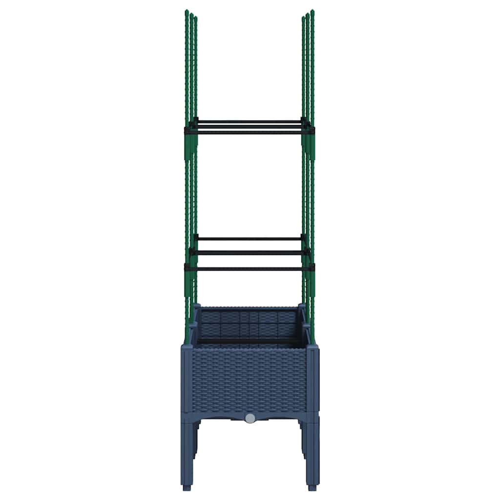 plantekasse med espalier 80x40x142,5 cm PP blågrå