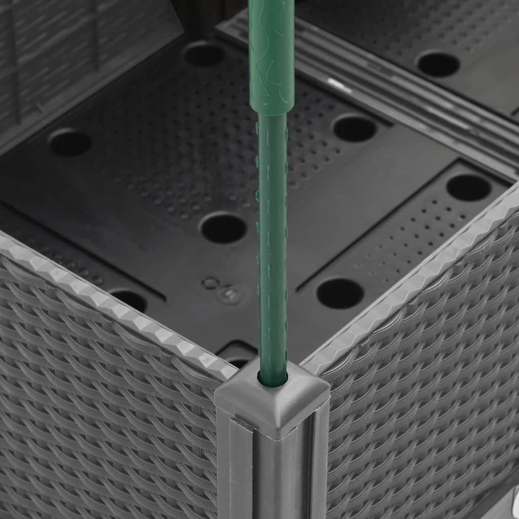 plantekasse med espalier 80x40x142,5 cm PP lysegrå