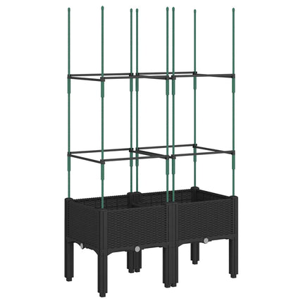plantekasse med espalier 80x40x142,5 cm PP sort