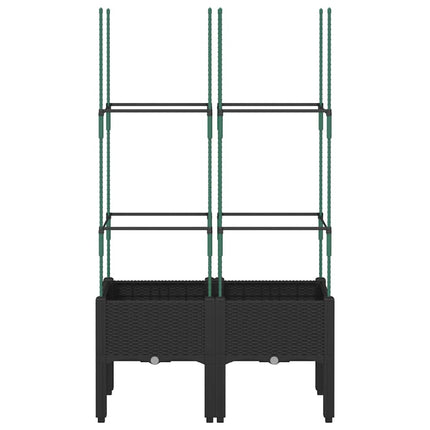 plantekasse med espalier 80x40x142,5 cm PP sort