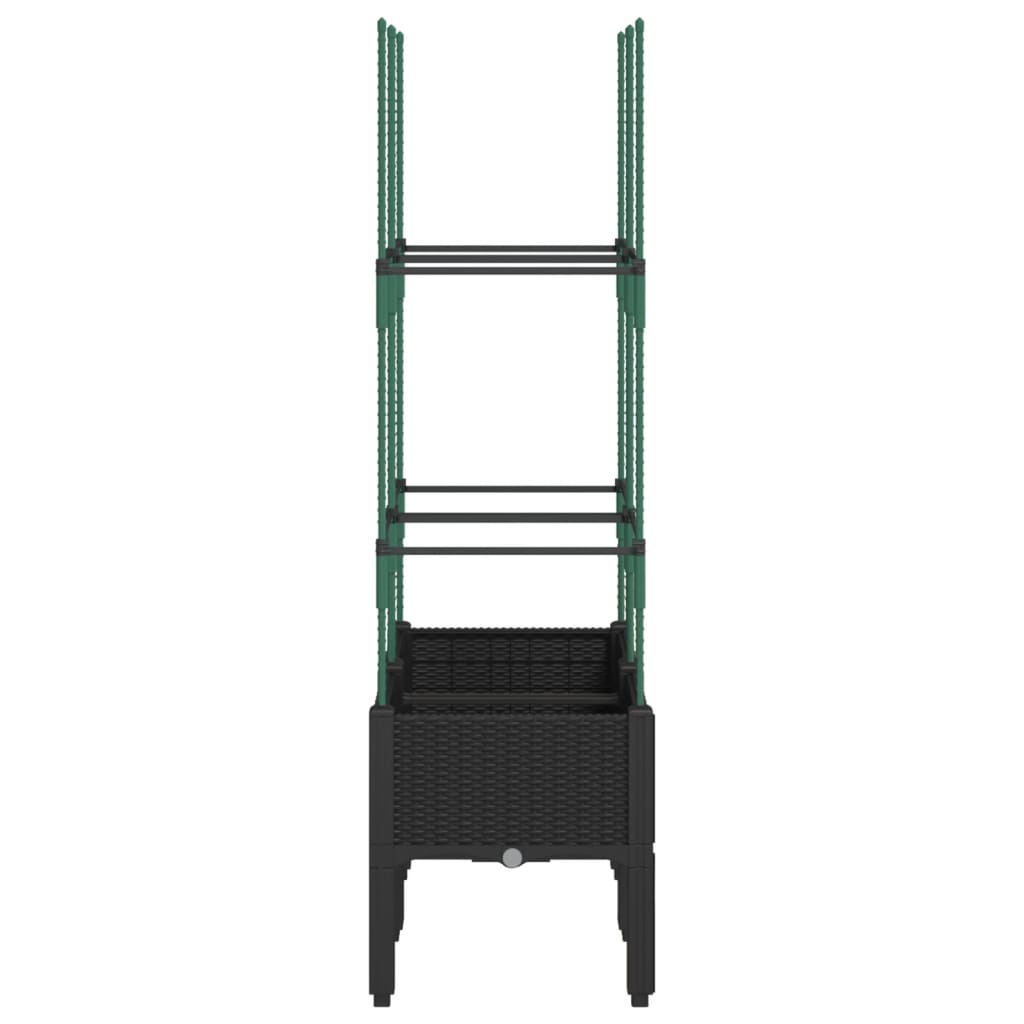 plantekasse med espalier 80x40x142,5 cm PP sort