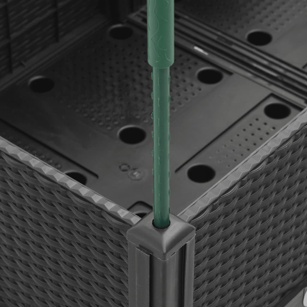 plantekasse med espalier 80x40x142,5 cm PP sort