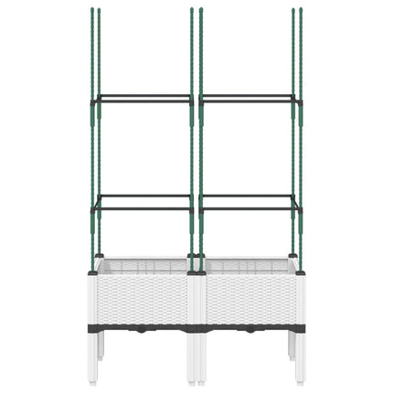 plantekasse med espalier 80x40x142,5 cm PP hvid