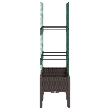 plantekasse med espalier 80x40x142,5 cm PP brun