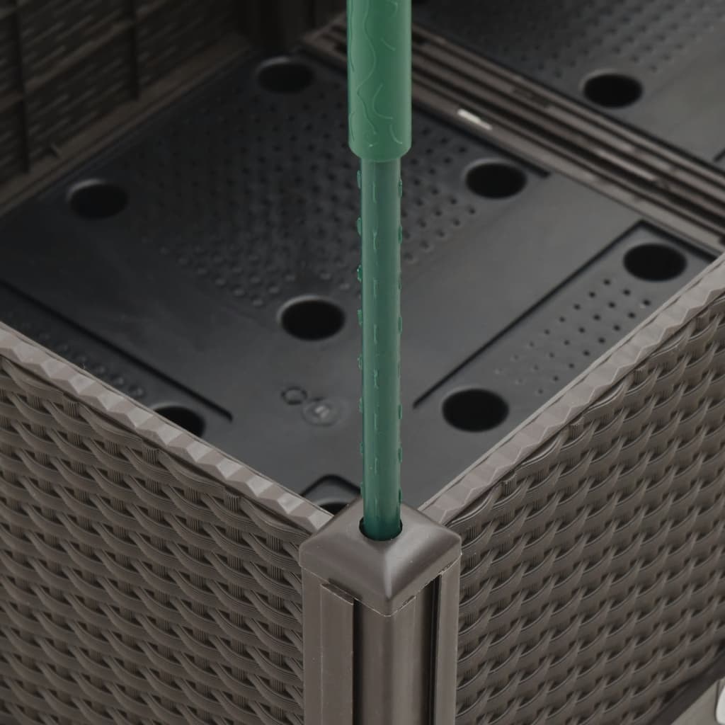 plantekasse med espalier 80x40x142,5 cm PP brun