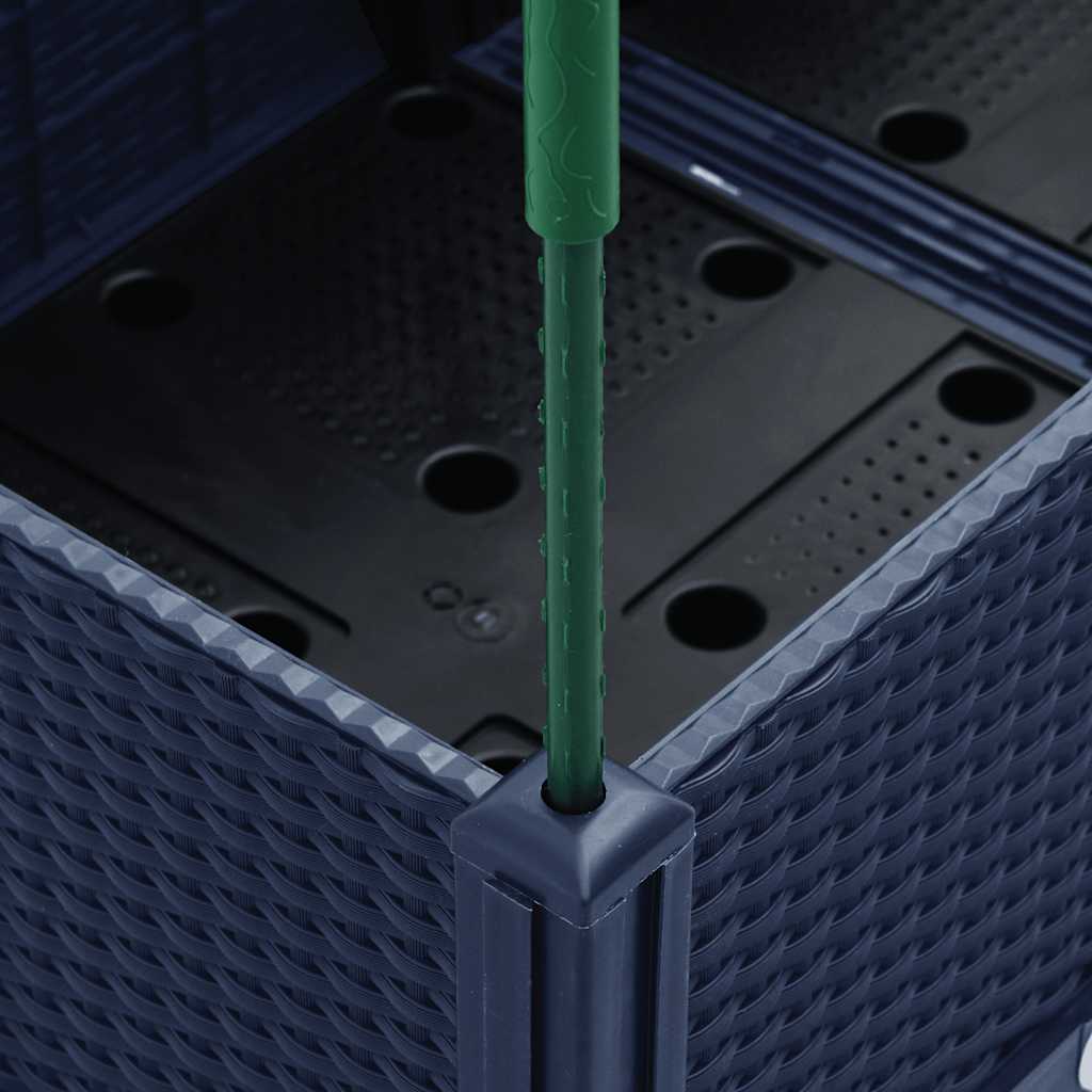 plantekasse med espalier 120x40x142,5 cm PP blågrå