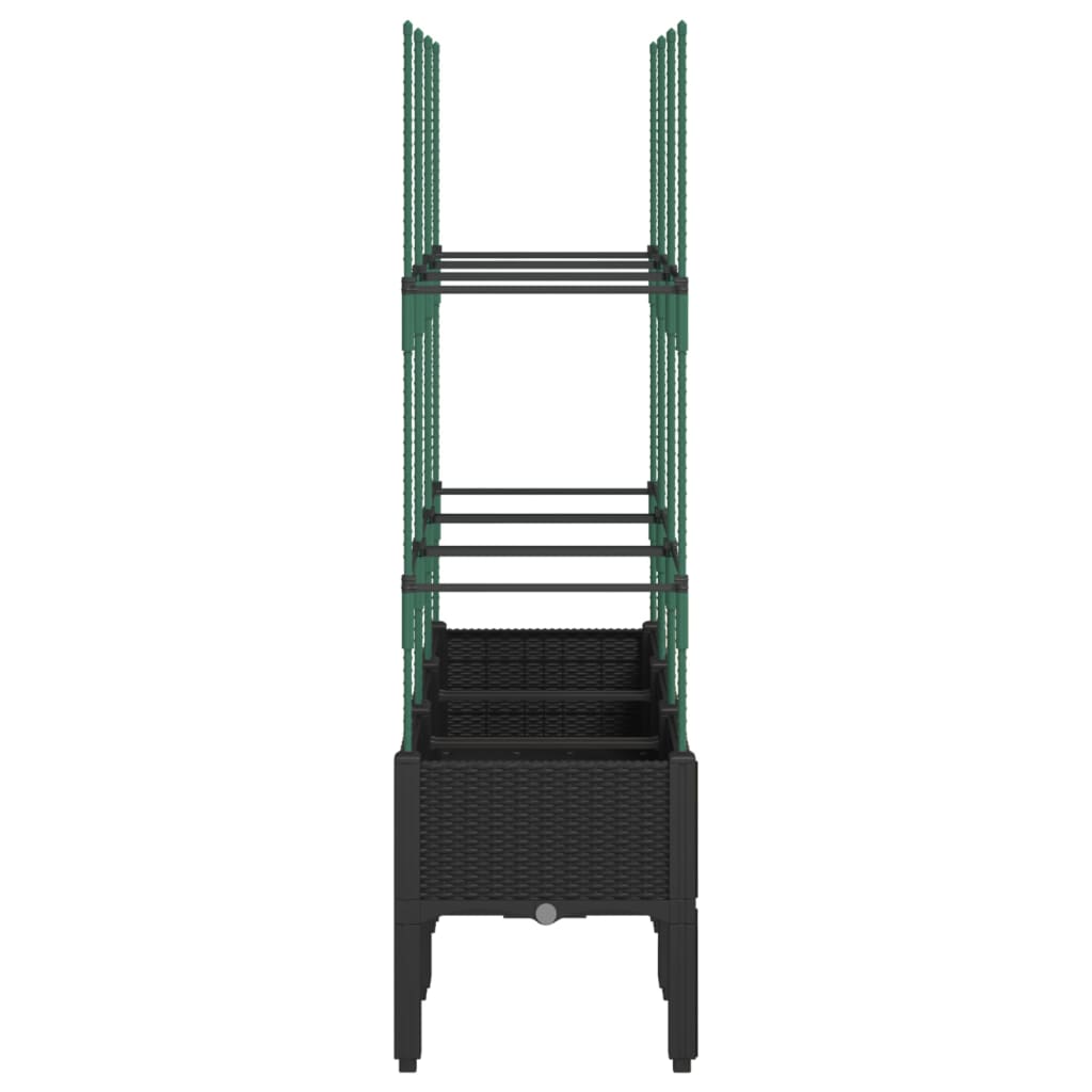 plantekasse med espalier 120x40x142,5 cm PP sort