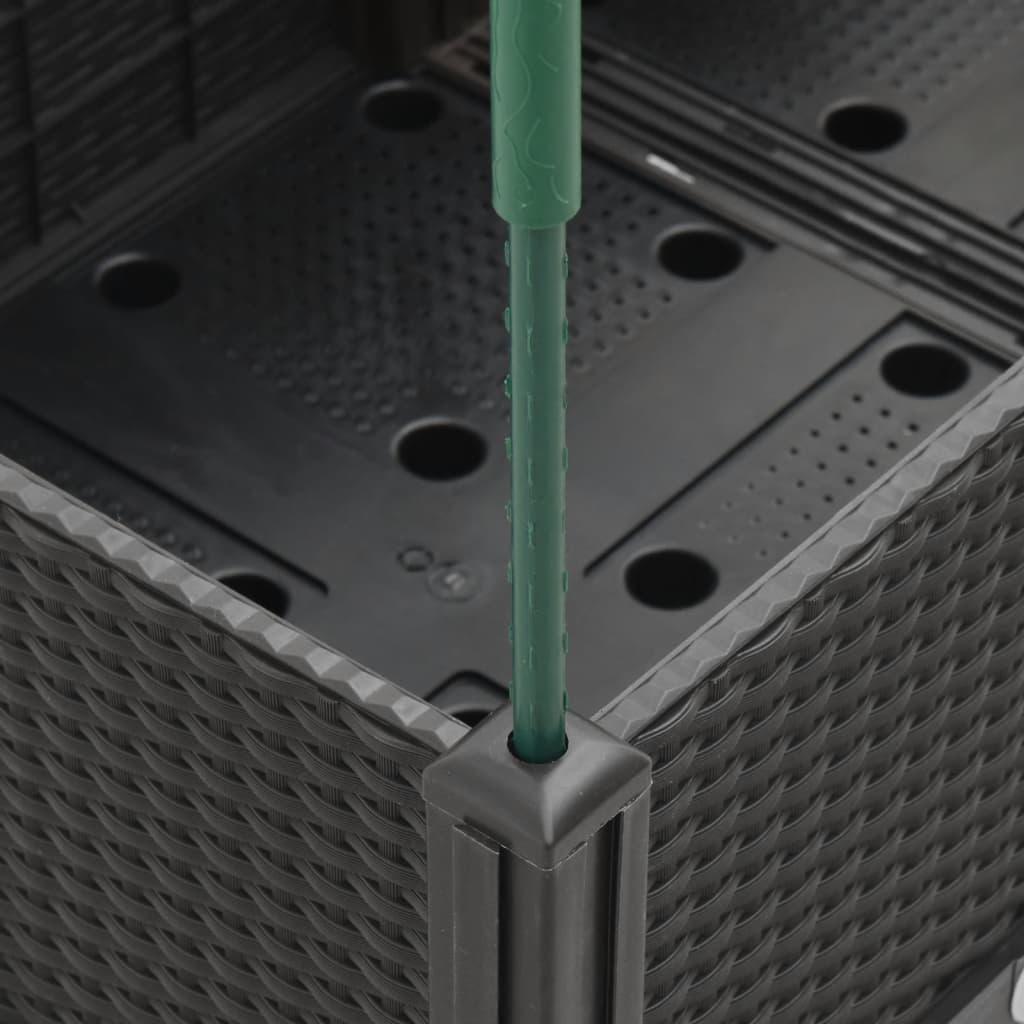 plantekasse med espalier 120x40x142,5 cm PP sort