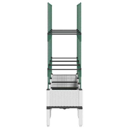 plantekasse med espalier 120x40x142,5 cm PP hvid