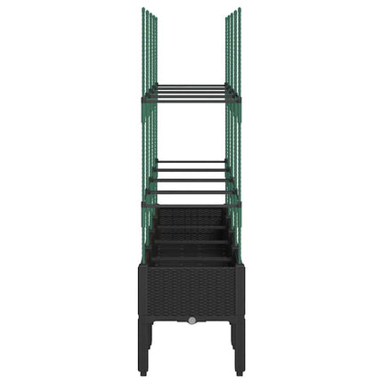 plantekasse med espalier 160x40x142,5 cm PP sort