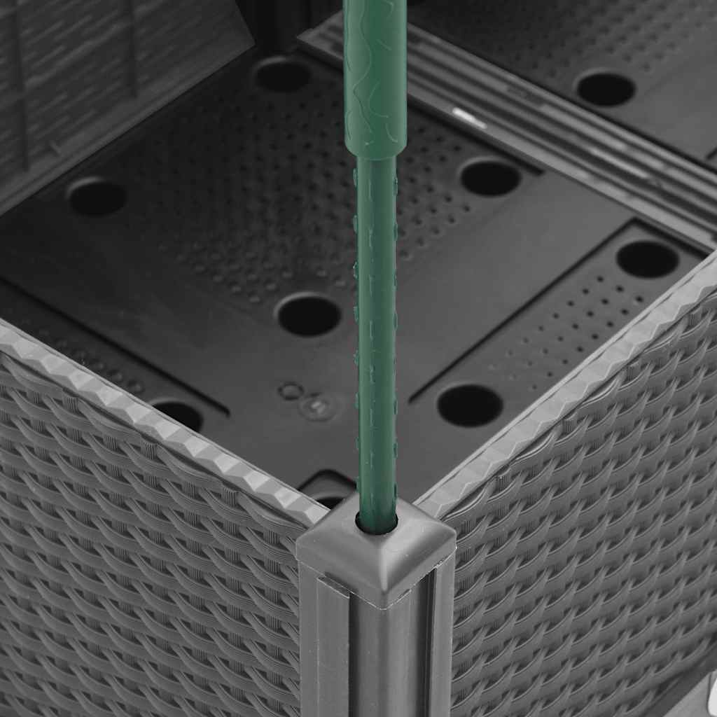 plantekasse med espalier 160x120x142,5 cm PP lysegrå