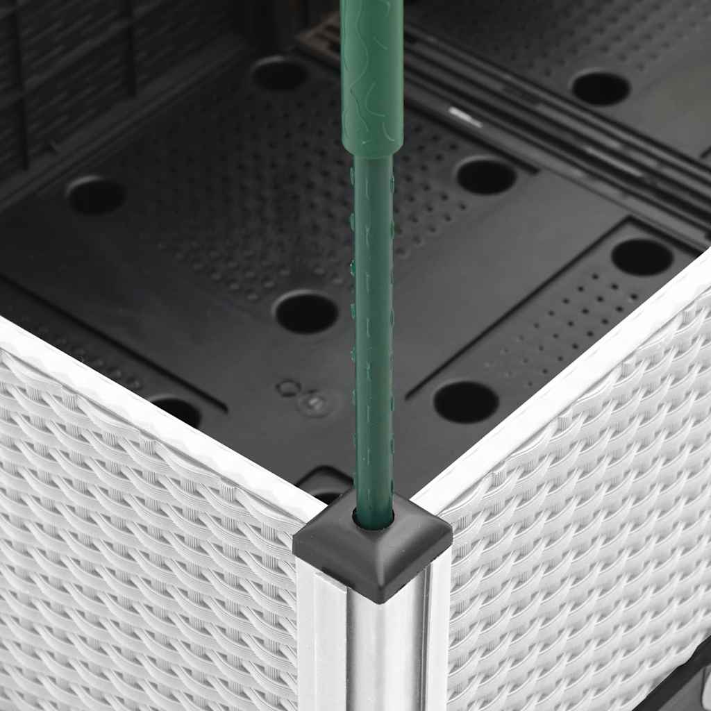 plantekasse med espalier 160x120x142,5 cm PP hvid