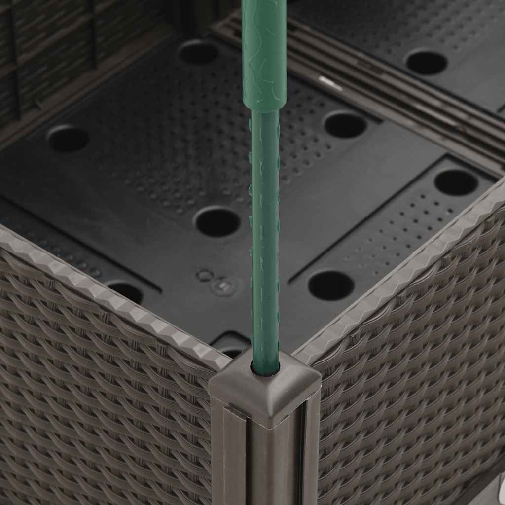 plantekasse med espalier 160x120x142,5 cm PP brun