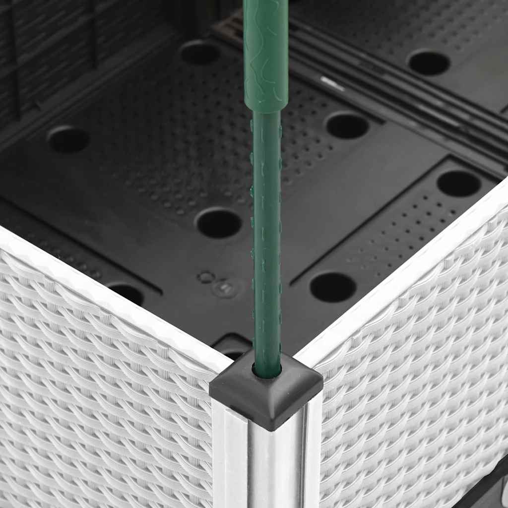 plantekasse med espalier 200x160x142,5 cm PP hvid