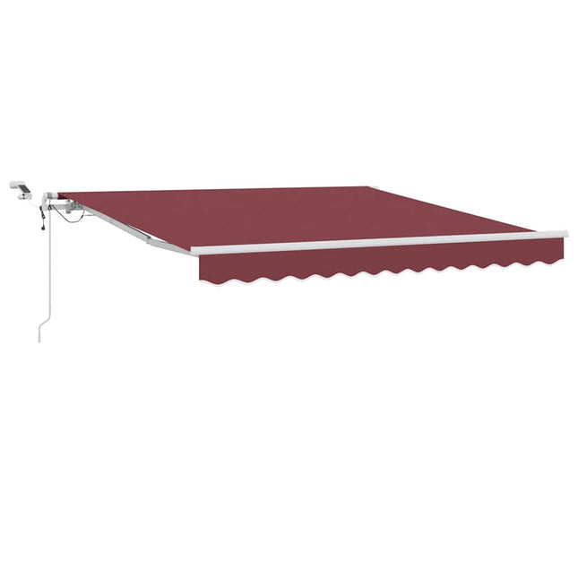 markise med LED-lys 300x250 cm automatisk betjening bordeaux