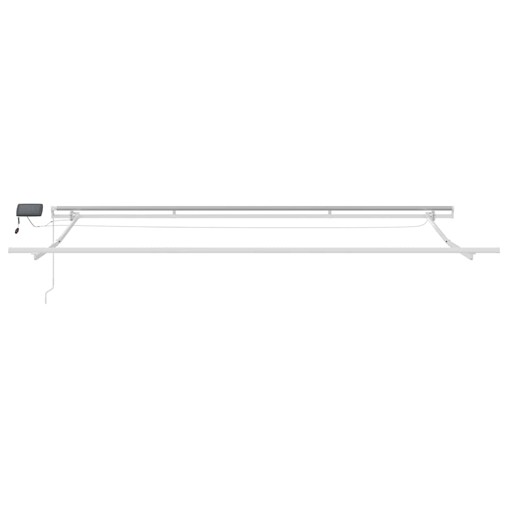 markise med LED-lys 400x300 cm manuel betjening bordeauxfarvet