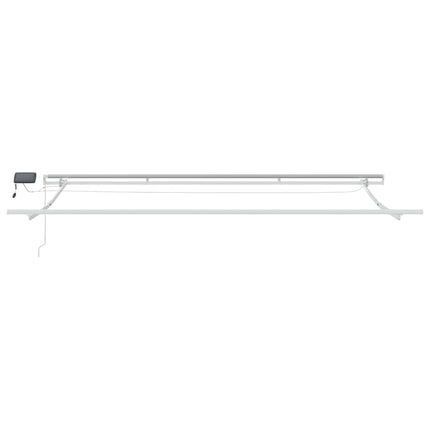 markise med LED-lys 500x300 cm manuel betjening bordeauxfarvet