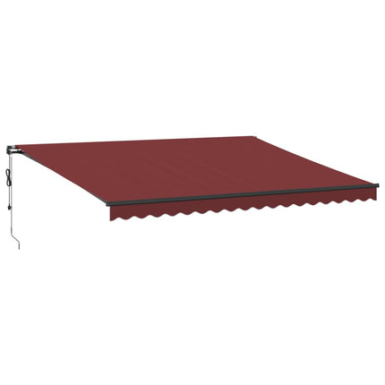 markise 450x350 cm automatisk betjening bordeauxfarvet