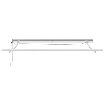 markise med LED-lys 300x250 cm automatisk betjening brun