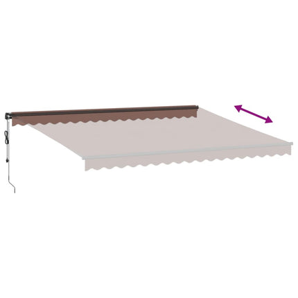 markise 450x350 cm automatisk betjening brun