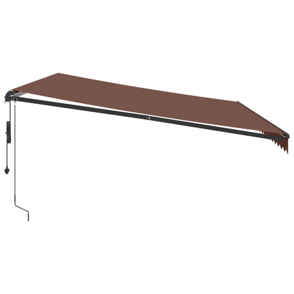 markise 500x350 cm automatisk betjening brun