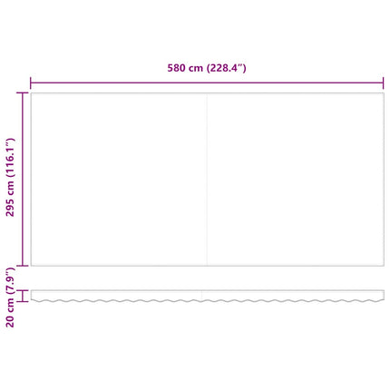 markise 600x300 cm automatisk betjening brun