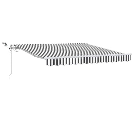 markise m. LED 300x250 cm automatisk betjening antracitgrå hvid