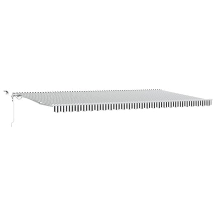 markise m. LED 600x300 cm automatisk betjening antracitgrå hvid