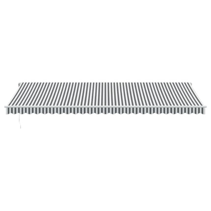 markise m. LED 600x350 cm automatisk betjening antracitgrå hvid