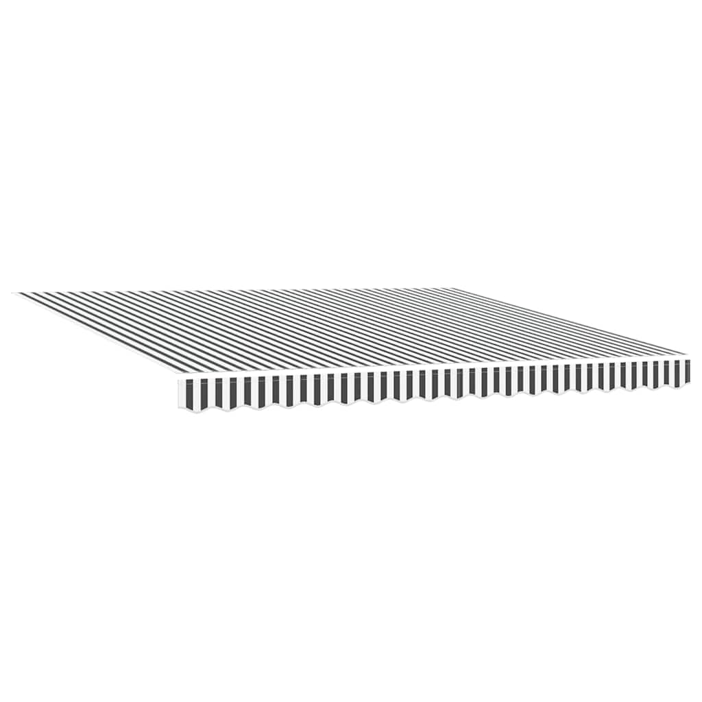markise 400x300 cm automatisk betjening antracitgrå og hvid