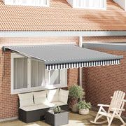 foldemarkise 3x2,5 m stof og aluminium antracitgrå og hvid