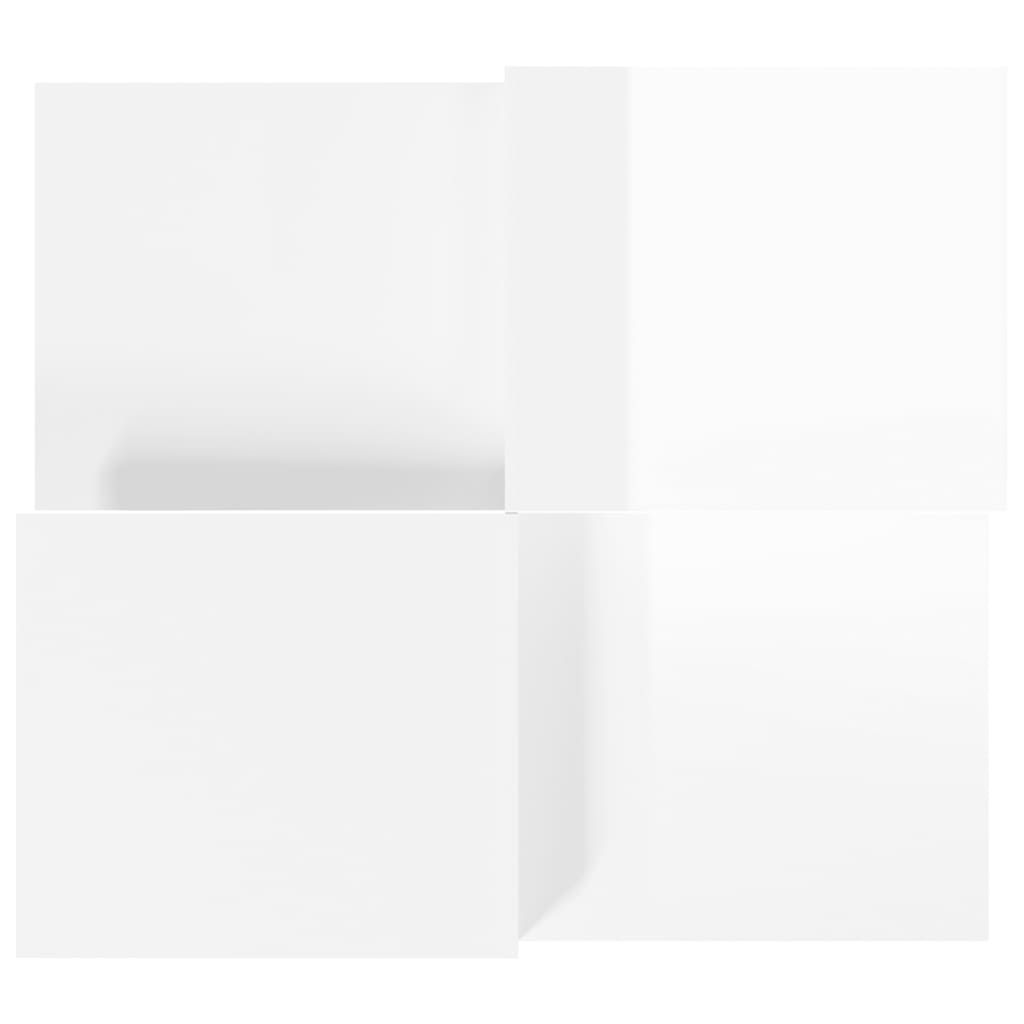 sofaborde 2 stk. konstrueret træ hvid højglans