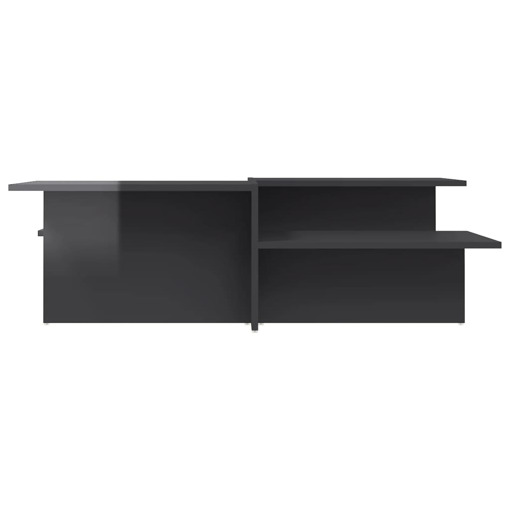 sofaborde 2 stk. konstrueret træ grå højglans