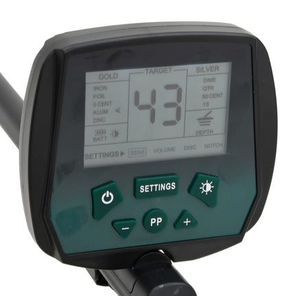 metaldetektor 24 cm søgedybde LCD-display