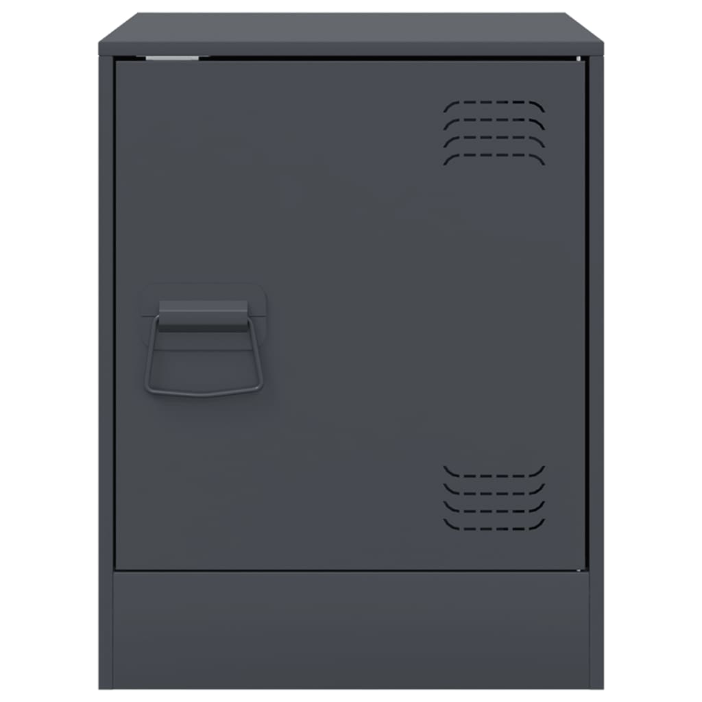 sengebord 34,5x39x44 cm stål antracitgrå