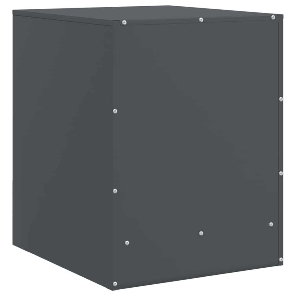 sengebord 34,5x39x44 cm stål antracitgrå