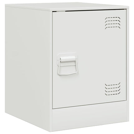 sengeborde 2 stk. 34,5x39x44 cm stål hvid