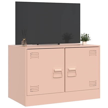 tv-bord 67x39x44 cm stål lyserød