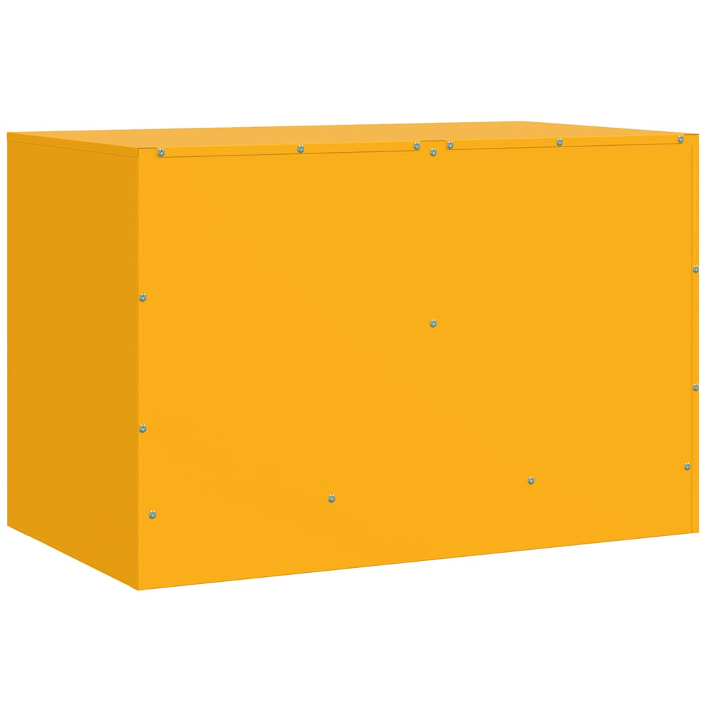 tv-bord 67x39x44 cm stål sennepsgul
