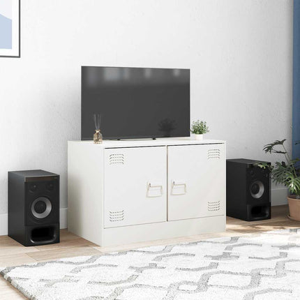 tv-bord 67x39x44 cm stål hvid