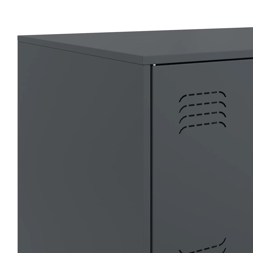 skænk 67x39x75 cm stål antracitgrå