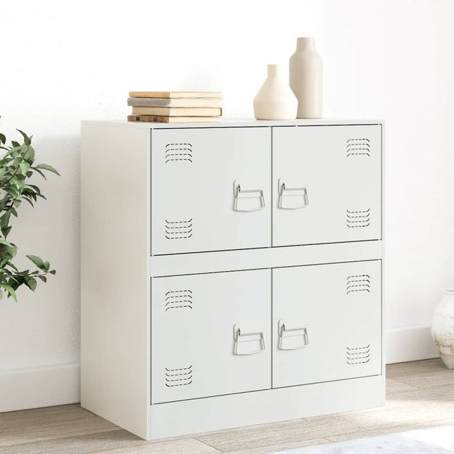 skænk 67x39x73 cm stål hvid