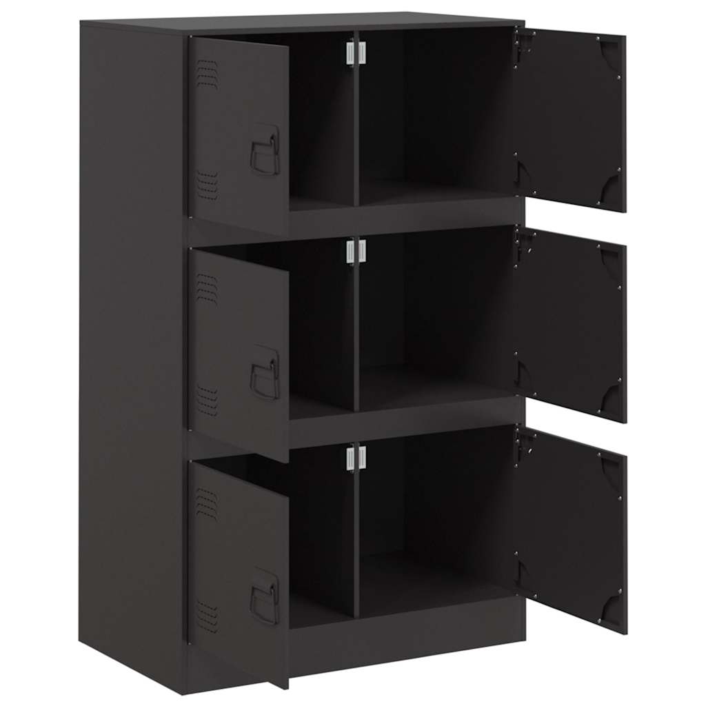 skænk 67x39x107 cm stål sort