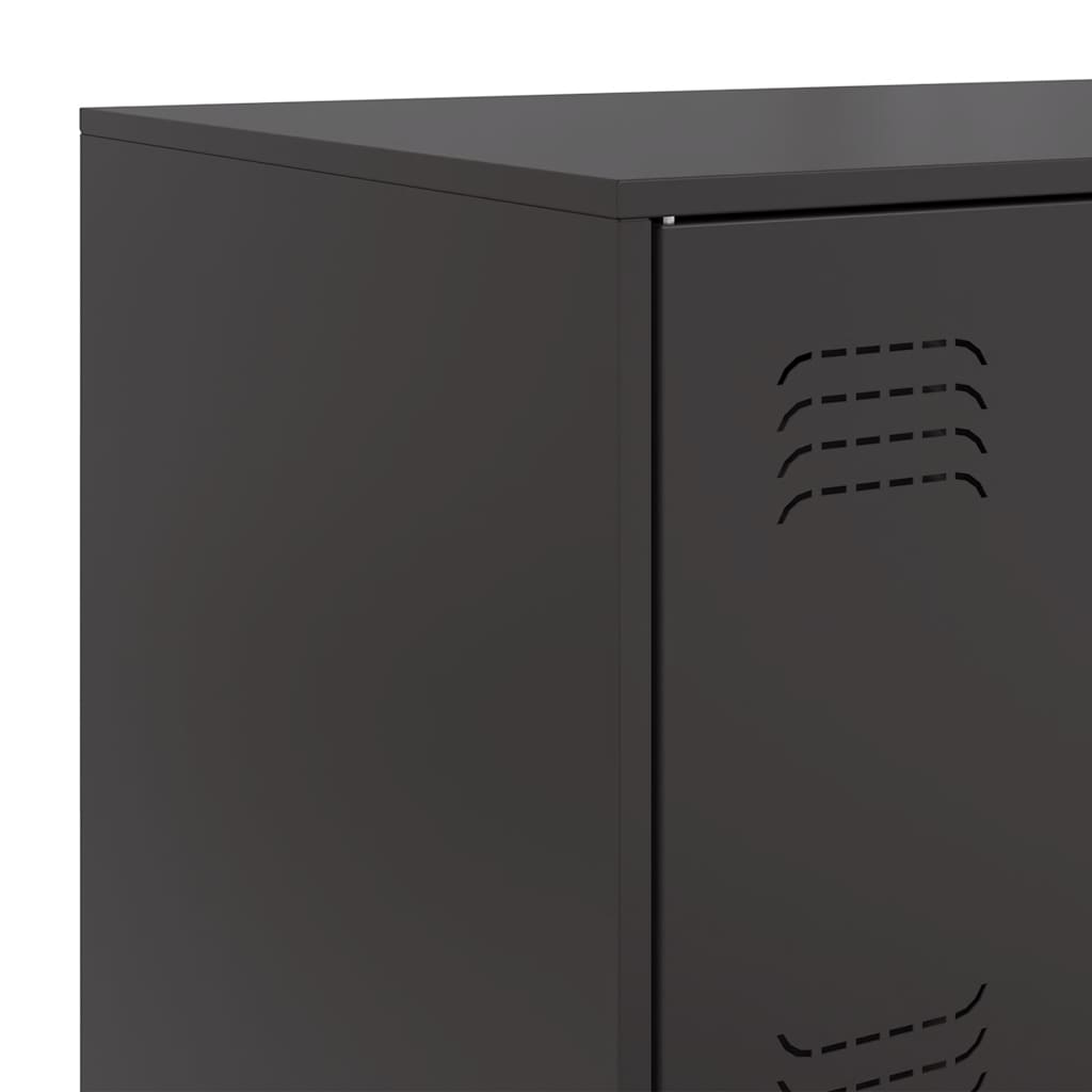 skænk 67x39x107 cm stål sort