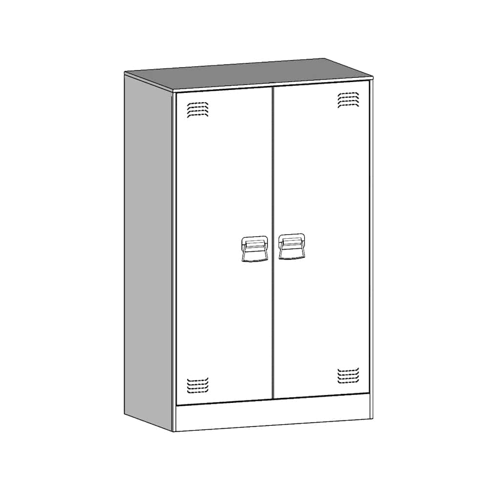 skænk 67x39x107 cm stål sort