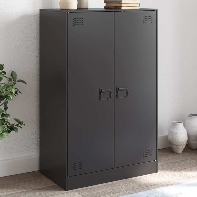skænk 67x39x107 cm stål sort